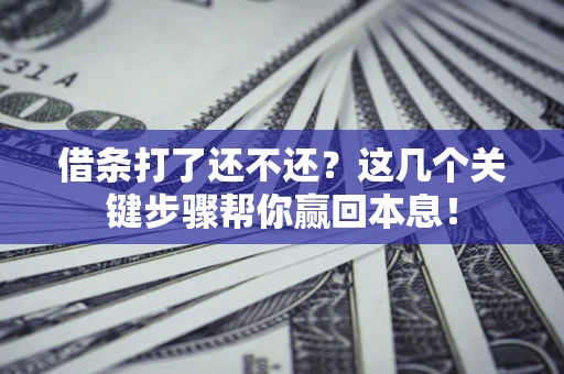 北京借条打了还不还？这几个关键步骤帮你赢回本息！